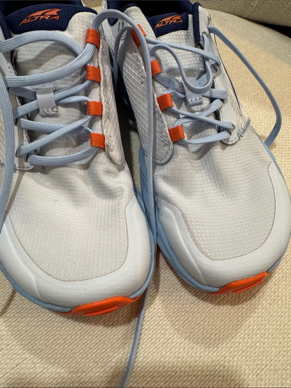 Altra Women's Light Blue, Navy & Orange Trail Running Shoe - Picture 3 of 7